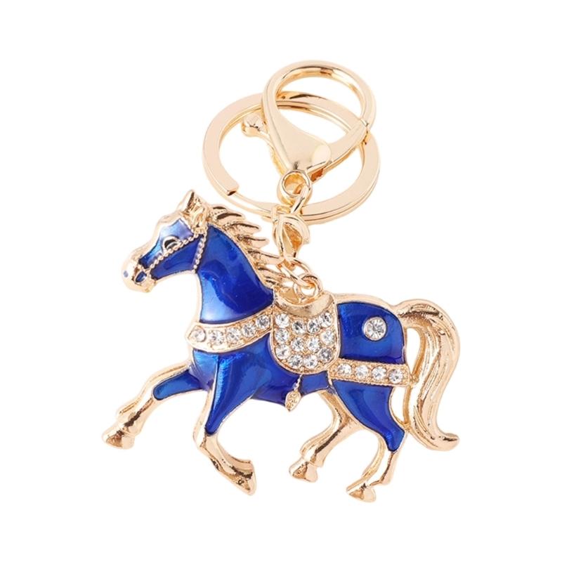 Alloy Horse Shaped Keychain for Vehicles and Bags Multifunctional Design Small Size Ornament Convenience Gift