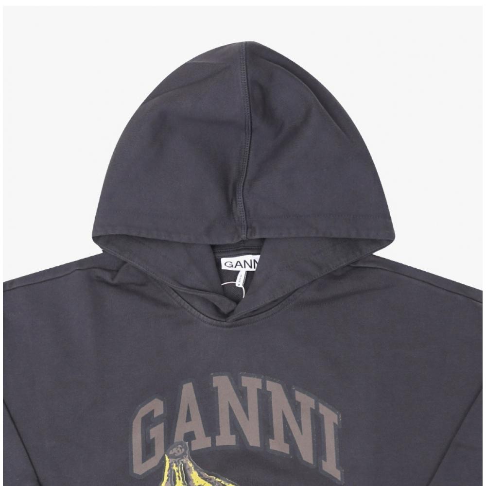 Ganni Women S Hoodie iSoli Banana Logo A1060025