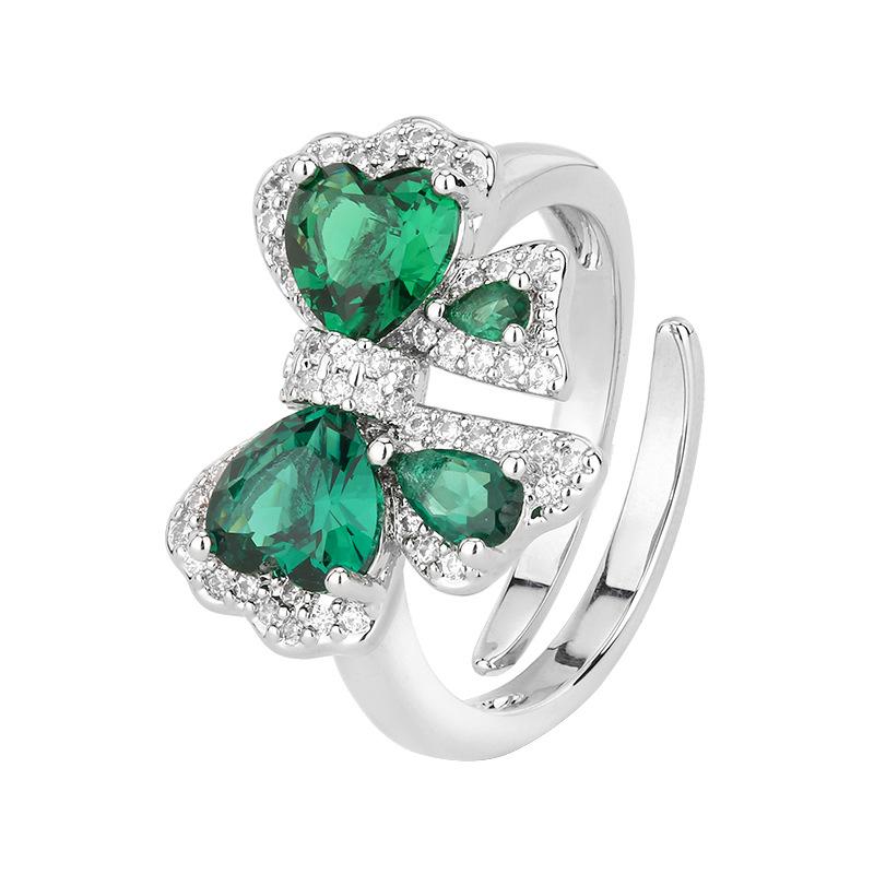 Manufacturer's Direct Of 2025 New Emerald Butterfly Set Women Fashionable Earrings Necklaces Rings Light Luxury Hair Replacement