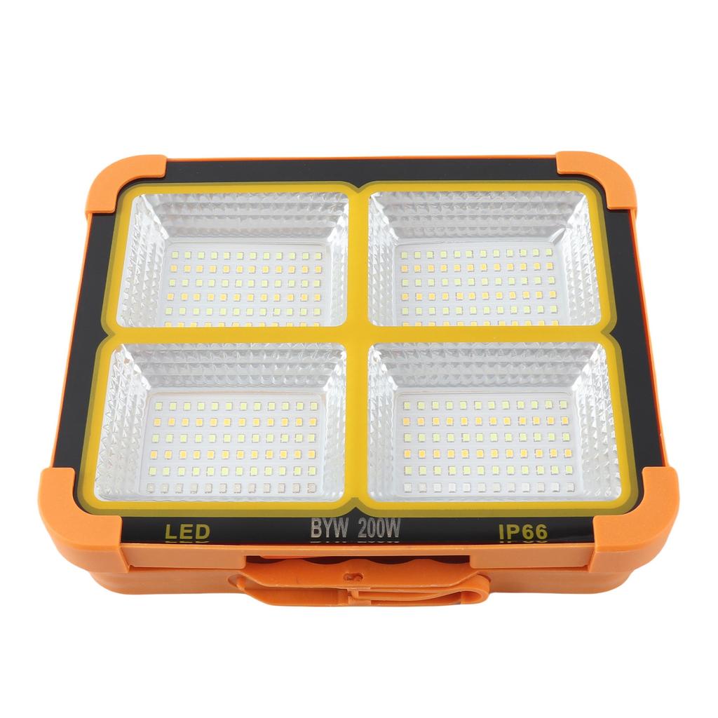LED Portable Solar Work Light 200W 7000mAh 15000LM 288 Beads 4 Modes IP65 Rechargeable Emergency Worklight
