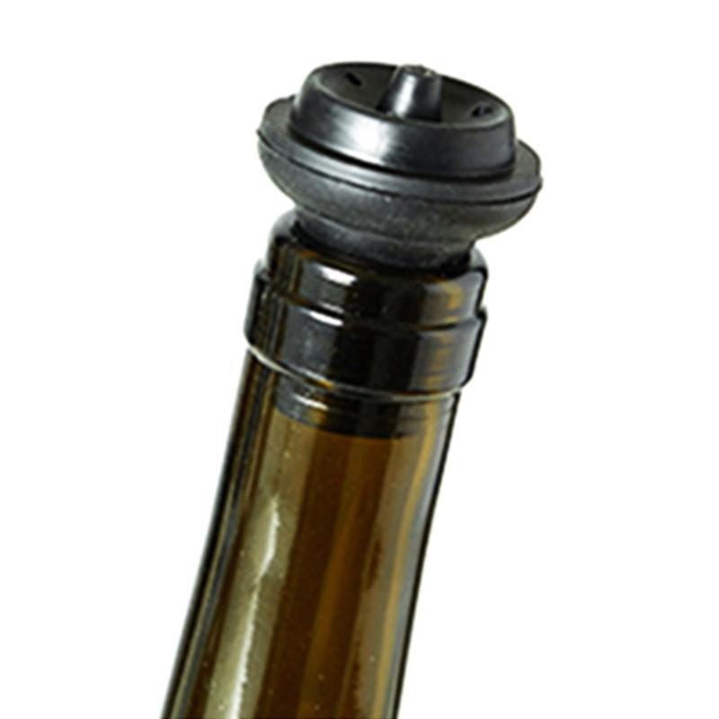 10Pcs Wine & Beverage Bottle Stoppers Silicone Sealed Wine Saver Preserver Reusable Wine Corks Plug for Gift Bar Party