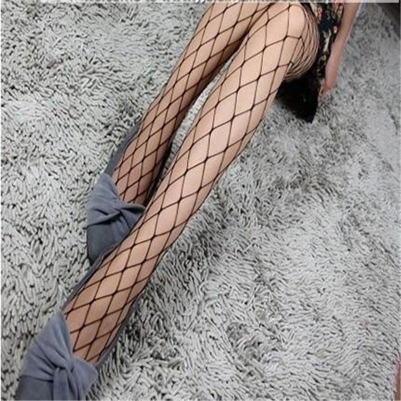 Hot Hollow Out Sexy Pantyhose Women Tights Black Fishnet Stockings Club Party Hosiery Female Mesh Stocking Pants LS