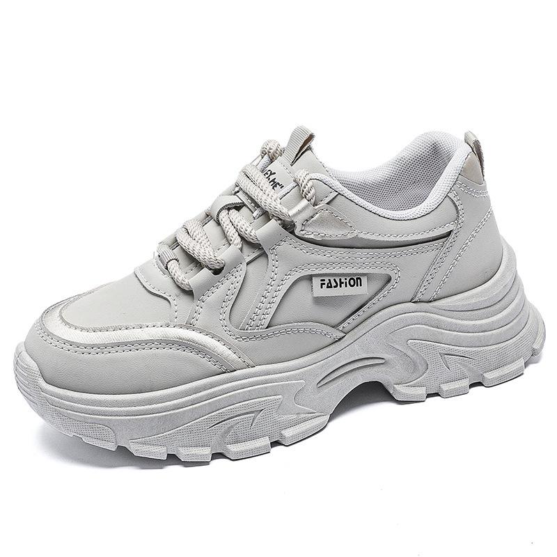 Autumn 2024 Women's Dad Sneakers - Korean Style, Versatile Thick Sole, Casual Student Shoes