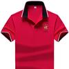 Besticktes Poloshirt Lässiger Stehkragen Baumwolle Kurzarm Herren T-Shirts Atmungsaktiv Fitness für Herren Poloshirt