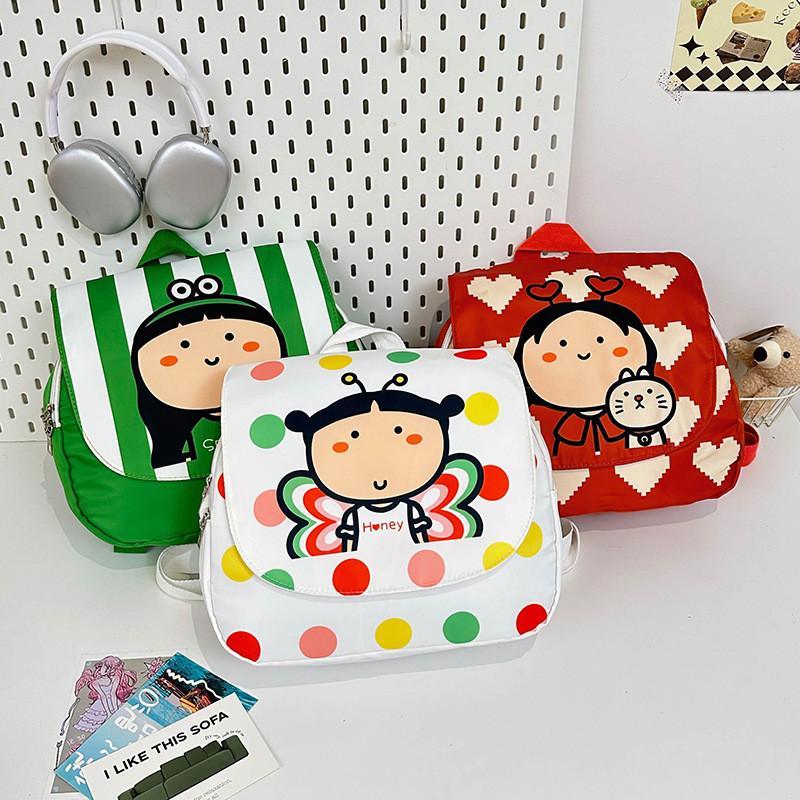 Adorable Cartoon Kids Backpack For School Lightweight Nylon Design Perfect For Boys And Girls