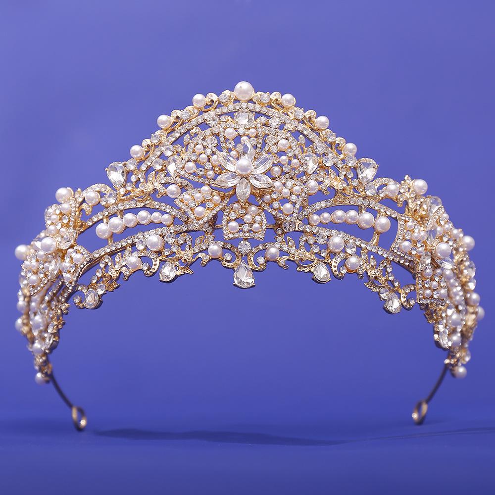 Bridal Crown European Wedding Crystal Hair Accessories, Wedding Accessories Baroque Luxury Wedding Dress Crown