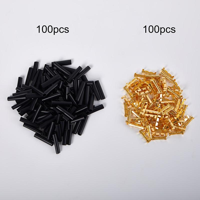 200Pcs 453 U-Shaped Terminal Tab Cold Insert Connector With Heat Shrinkable Tube