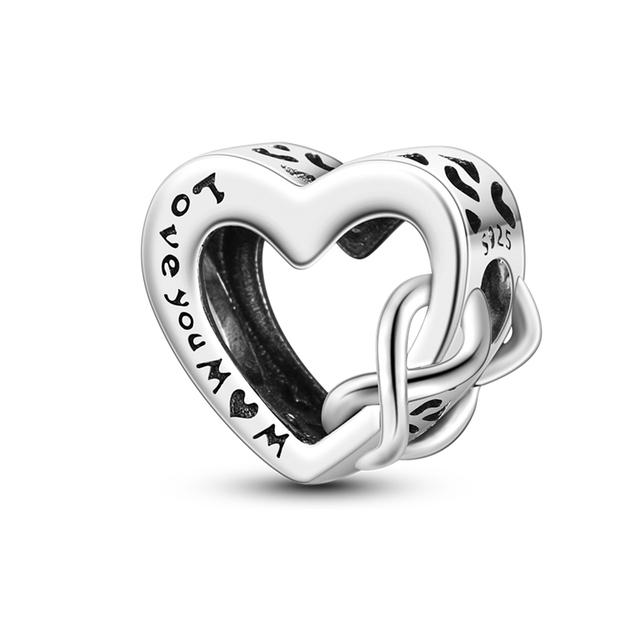 Charms Pendenti in Argento 925 Adatti per Braccialetti Fai da Te Terra Cuore Albero Stella Famiglia Fatima per Collane Pendenti