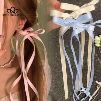 French Style Women's Hair Accessories Bow Ribbon Elegant Simple Hair Accessories All-match Girl's Ribbon Hairpin