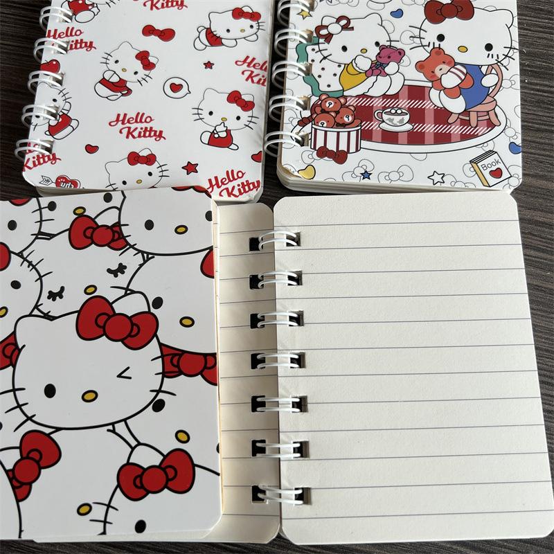 Cute Hello Kitty Mini Portable A7 Coil Notebook Notepad Diary Student Stationery School Supplies Back To School Kids Gift