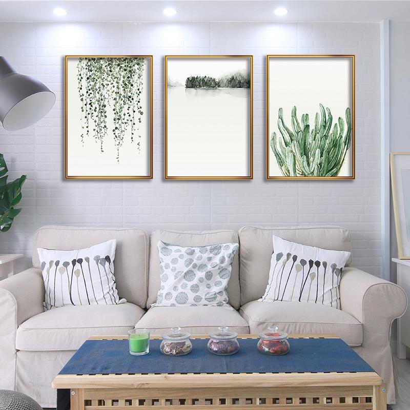 WCIC New Aquatic Vines Green Plant Leaves Decorative Home Wall Decoration Hanging Painting