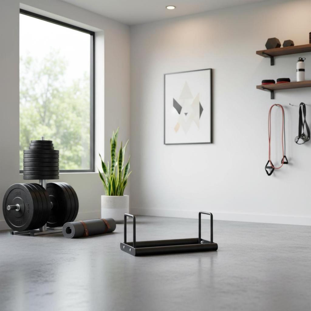 Fitness Disc Storage Stand Multi Use Plate Rack Heavy-Duty Barbell