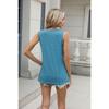 New Summer Solid Color V-neck Loose Sleeveless Casual T-shirt Comfortable and Versatile Vest Top
