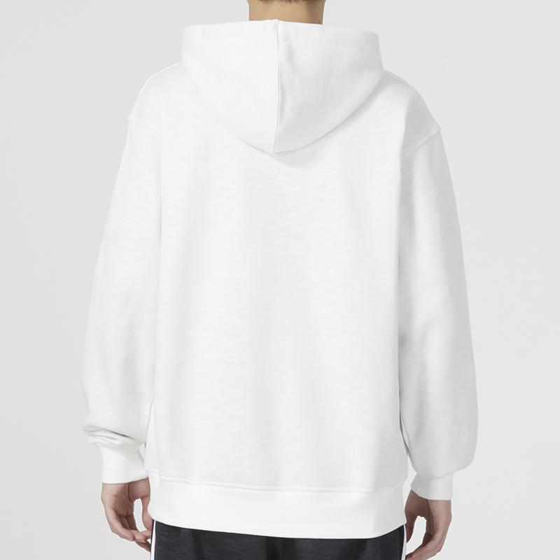 Under Armour Essential Heritage Fleece Hoodie With Logo Men Tops White 1373813-112