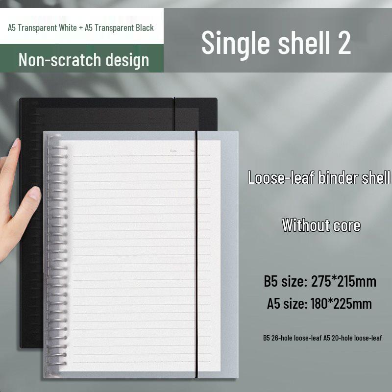 B5 Loose-Leaf Notebook Refill with 26-Hole and A5 Detachable Loose-Leaf Paper, 20-Hole Horizontal Line Grid for Exam Prep.