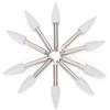10pcs Dental Polishing Burs Low Speed Dental Grinding Polisher Burs Drill Bits Set Gray