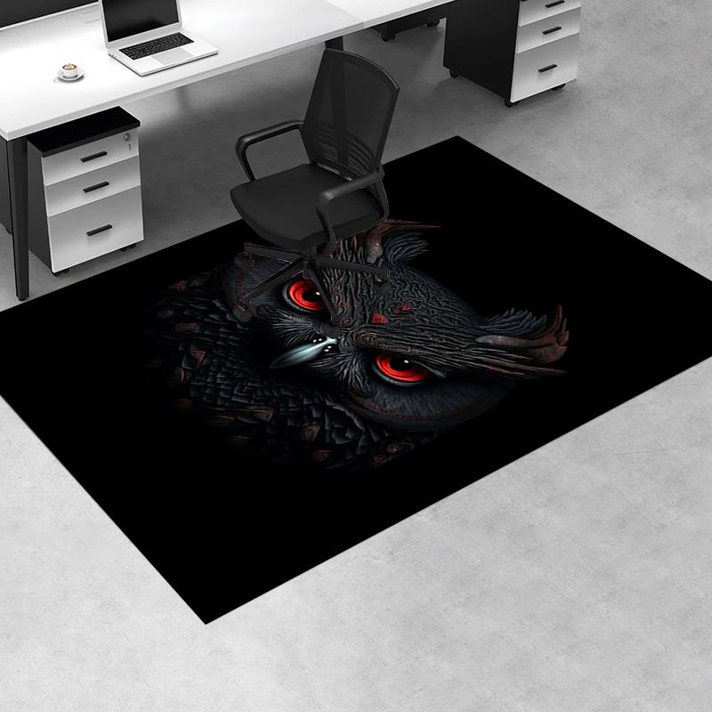 Owl Dark Fantasy Owl Chair Mat Office Carpet, Oversized Rug for Home Decor, Sofa Mat, Desk Pad Gift, Suitable for Bedroom, Living Room, Any Room