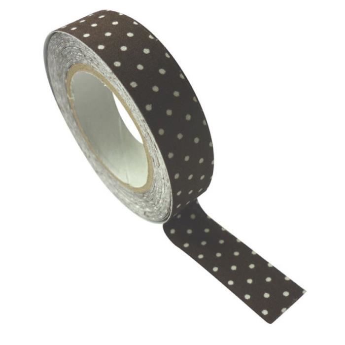 Ruban Tissu Adhésif - Graine Créative - Chocolat Pois - 15x5m - Mixte - Adulte