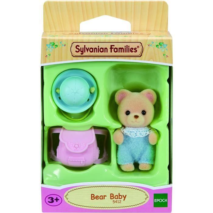 SYLVANIAN FAMILIES - Bébé Ours - Mini-univers - Mixte - Avec Chapeau et Sac
