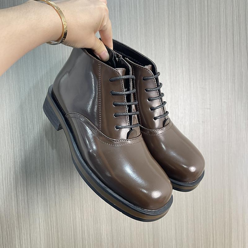 Fashion Leather Men's Chelsea Boots Outdoor High Top Shoes Fashion Business Botas Thick Bottom Male Ankle Boots Walking Shoes