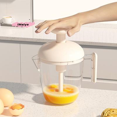 1 Stück Hand-Schneebesen Manuell Druck-Typ Halbautomatisch Eierquirl Milchaufschäumer für Backen Eiermixer Werkzeug