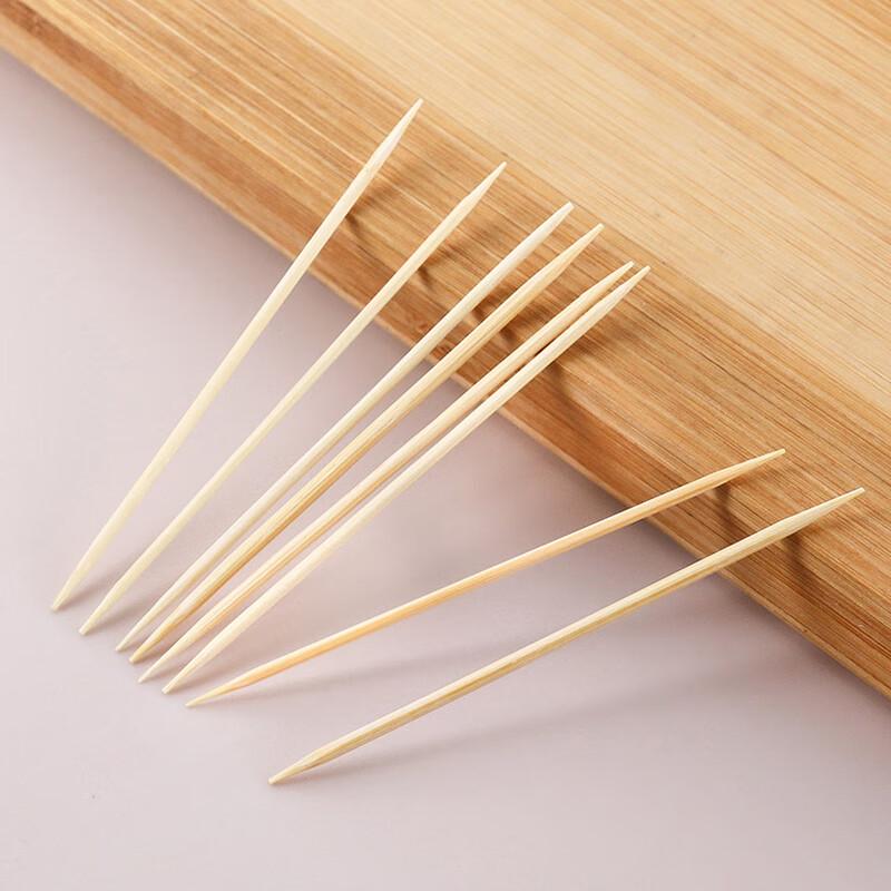Zhenshijia Double-Headed Bamboo Disposable Toothpicks, 100 Packs