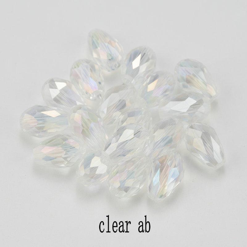 6X8MM Best Sell Crystal Tear Drop Shape Beads Glass Beads