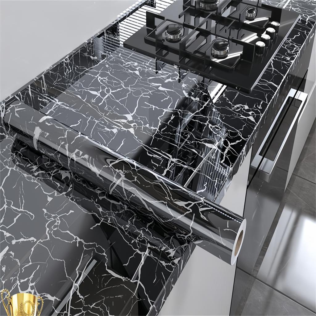 Self-adhesive Wall Paper Rolls High Temperature Resistance Waterproof Wall Stickers Waterproof and Oil Resistant Wallpaper Home