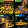 Sunflower Solar Lantern Waterproof Metal Hangable Garden Light Colorful Projection Yard Decor Outdoor Lawn Patio Hanging Lamp