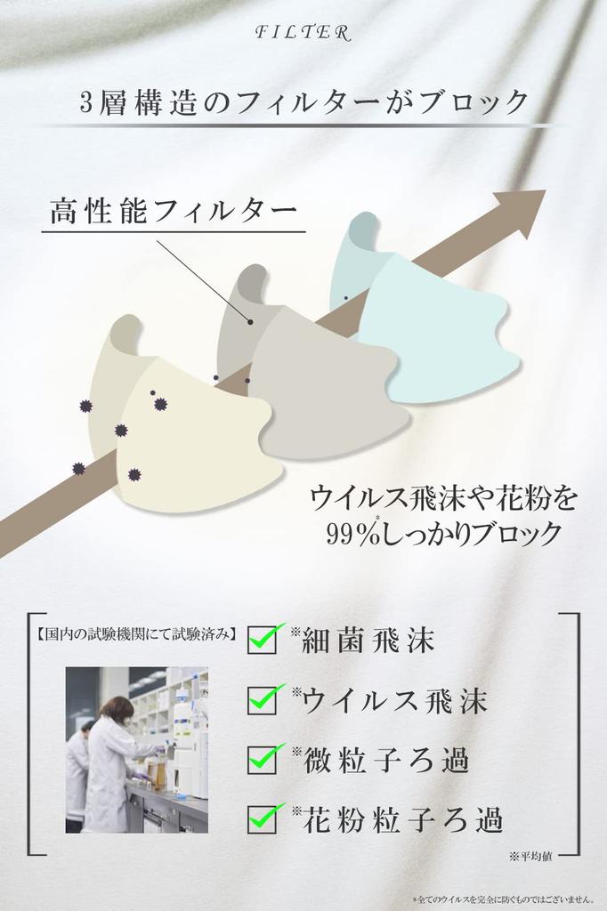 TJ TRAD JAPAN 3D Nonwoven Made In Lace X 30 Masks, Japan, Two-Tone (Old Black, Count)