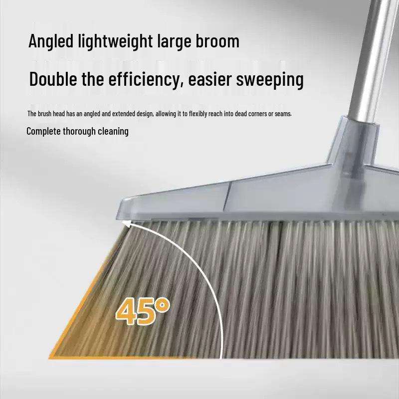 Clear Broom & Thick Dustpan Set: Household Soft Bristle Sweep Tool