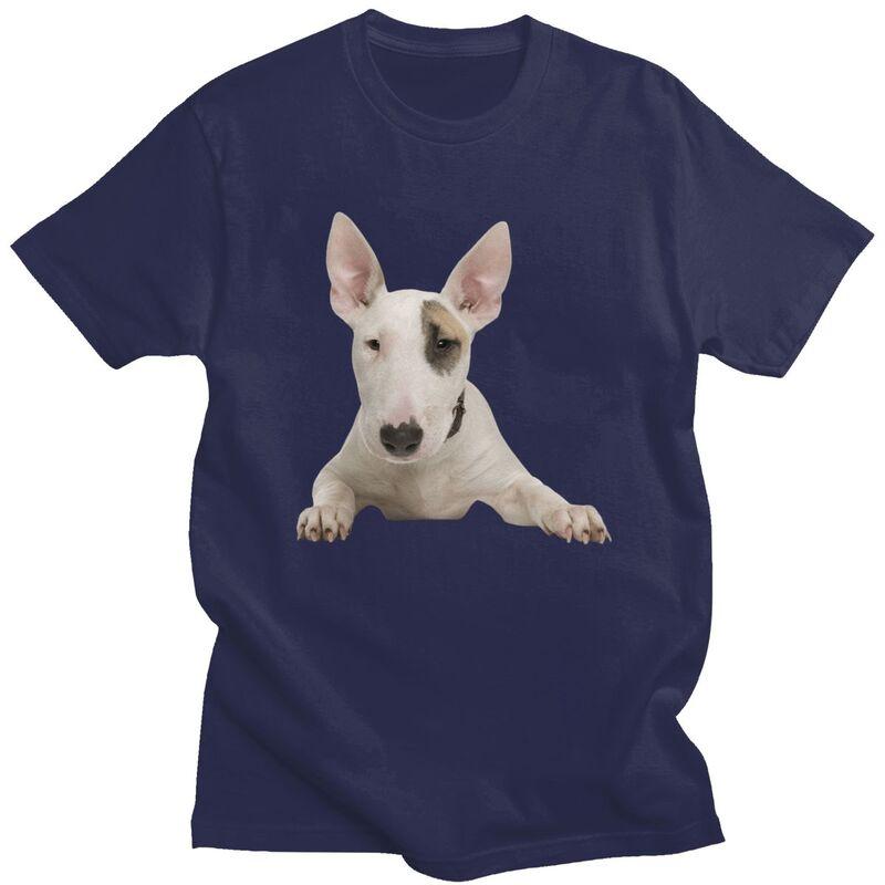 Custom Trendy Bull Terrier T Shirt Men Short Sleeve 100 Cotton Tshirt Casual Tee Tops Fashion Tshirt