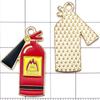 10-Color Enamel Fire Truck & Flame Pendant Charms for DIY Jewelry