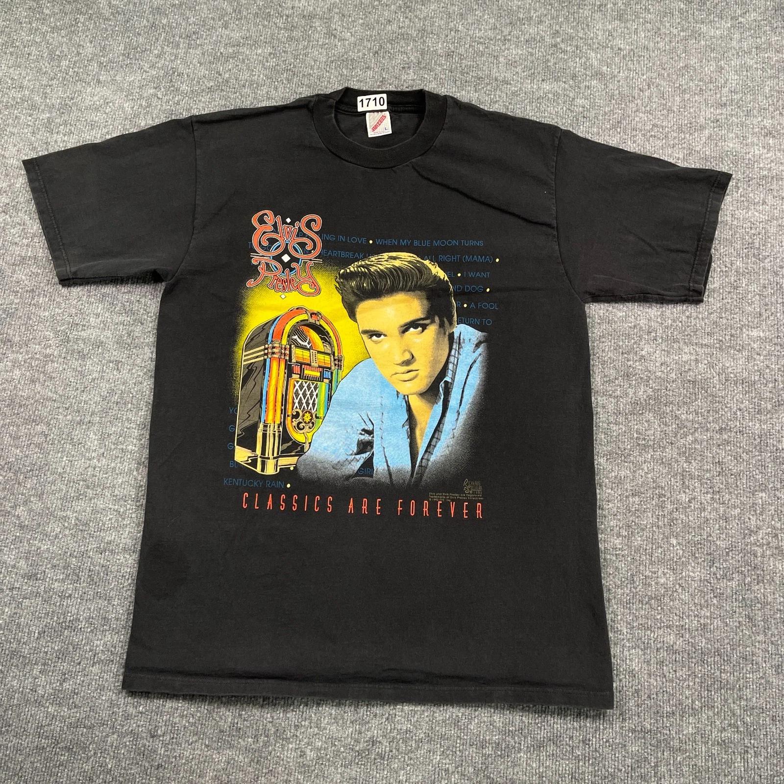 

Vintage 1992 Elvis Presley Classics Are Forever Shirt Large 21x28 Black 3XL