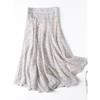 MD Women Clothes Art Department Design Sense Summer Irregular Skirt Drape Plaid Skirt 05206865251