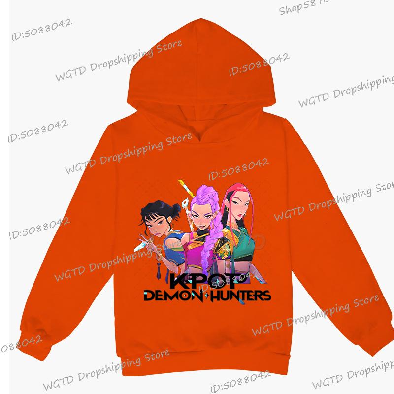 Y2K KPop Demon Hunters Bluzy Nastolatki Dziewczęta Chłopcy Rumi KPop Demon Hunters Bluza Jesień Casual Długi Rękaw Odzież Dziecięca