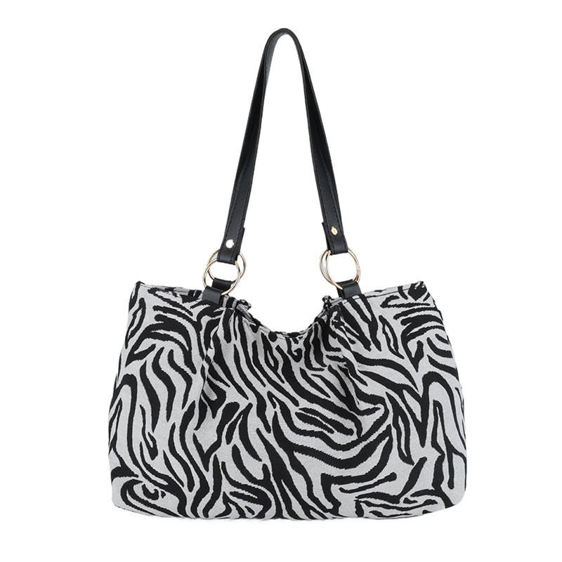 Stylish Black Shoulder Tote Bag For Everyday Use With Unique Street Style Appeal