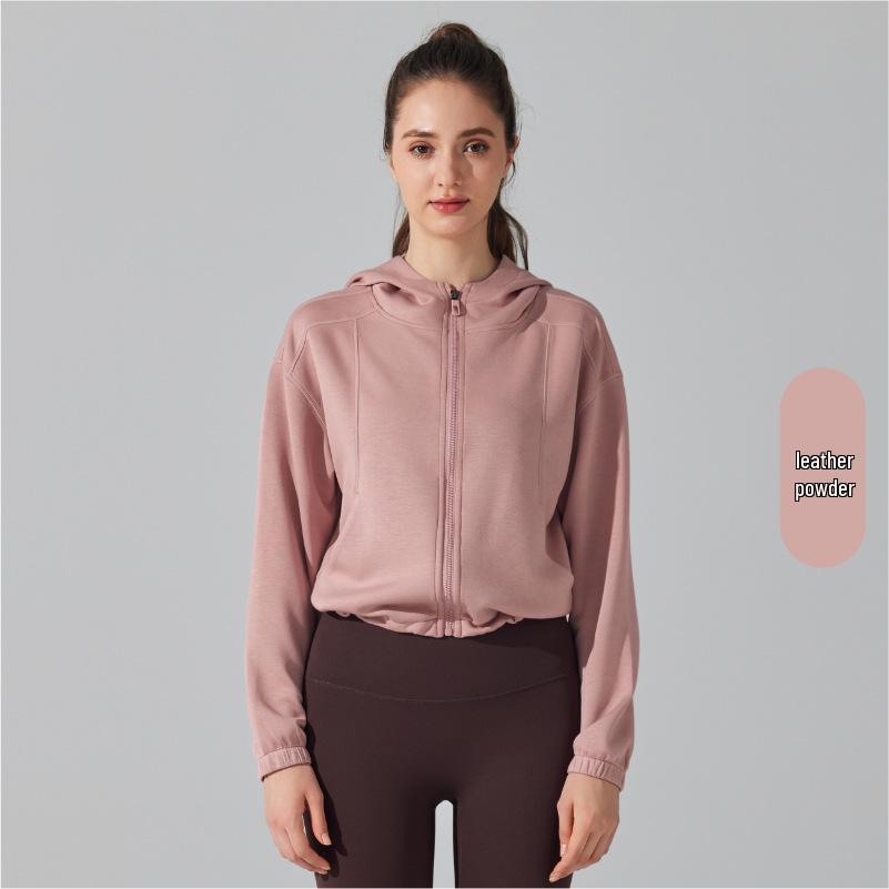 

Женский уютный кардиган на молнии с капюшоном: Повседневный теплый свитшот свободного кроя для йоги, бега и фитнеса осенью и зимой. XL