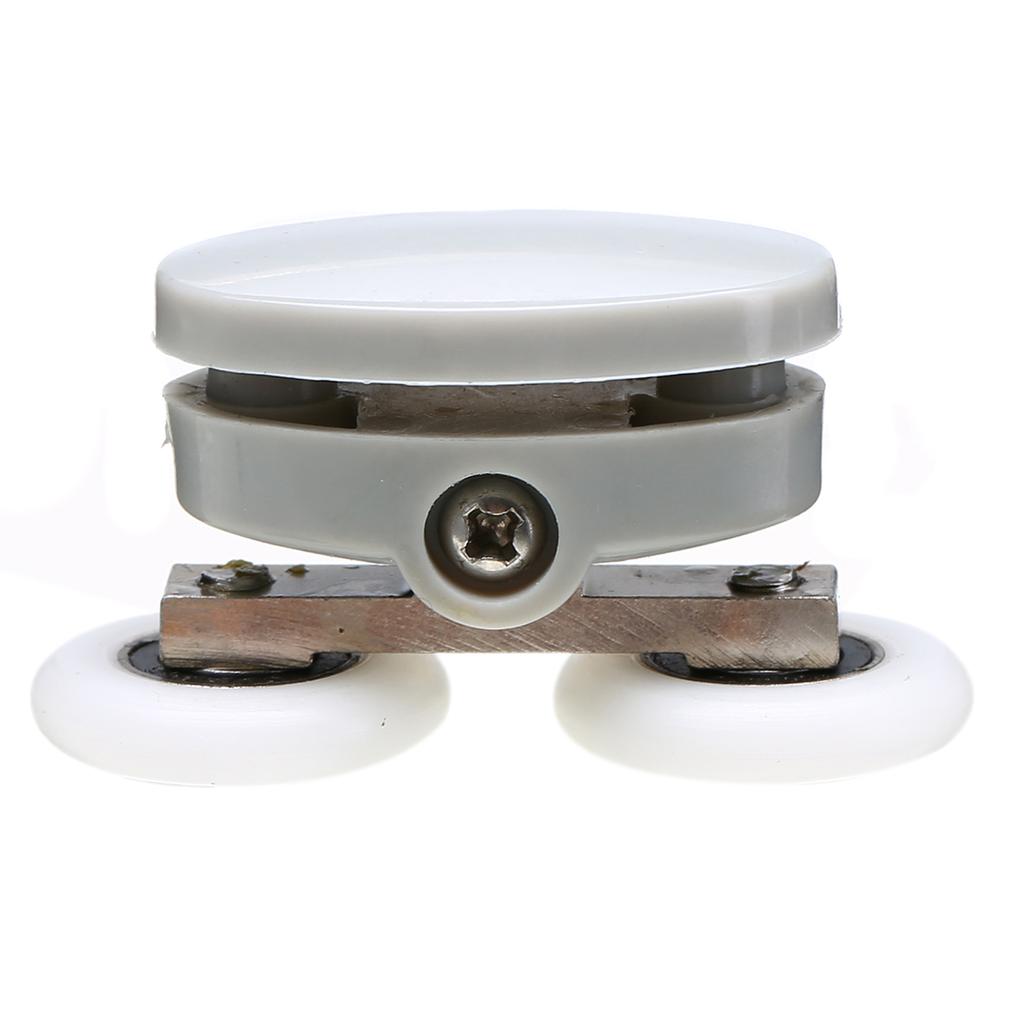 4 Stück Doppel-Duschglastürrollen/Läufer/Räder oben und unten für Badezimmer, 23 mm