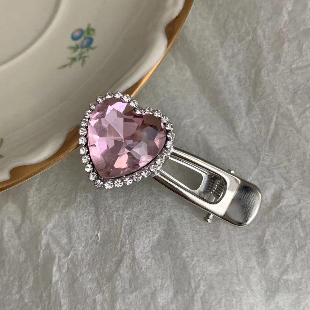 

Hair Clips Zircon Girls Hair Clips Bow Hair Clips Bowknot Women Duckbill Clips Crystal Hairpins B