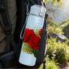 1PC Red Rose Bouquet Flower 750ml Color Plastic Sports Water Bottle Leakproof Flip Straw Lid Suitable for Sports Office Home Use