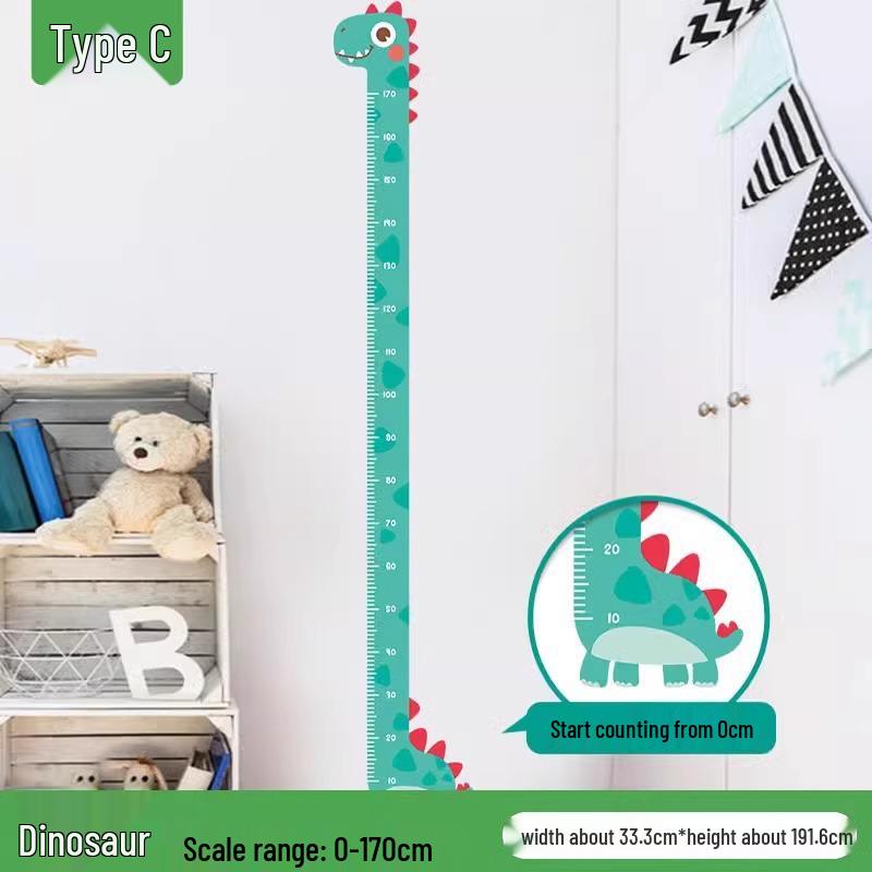 

Детская мультяшная наклейка на стену для измерения роста - Съемная линейка для детей