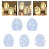 Hollowed Bunnies Silicone Candle Holder Molds for Making Tealight Holder Candle Stand Home Decoration Epoxy Resin Molds