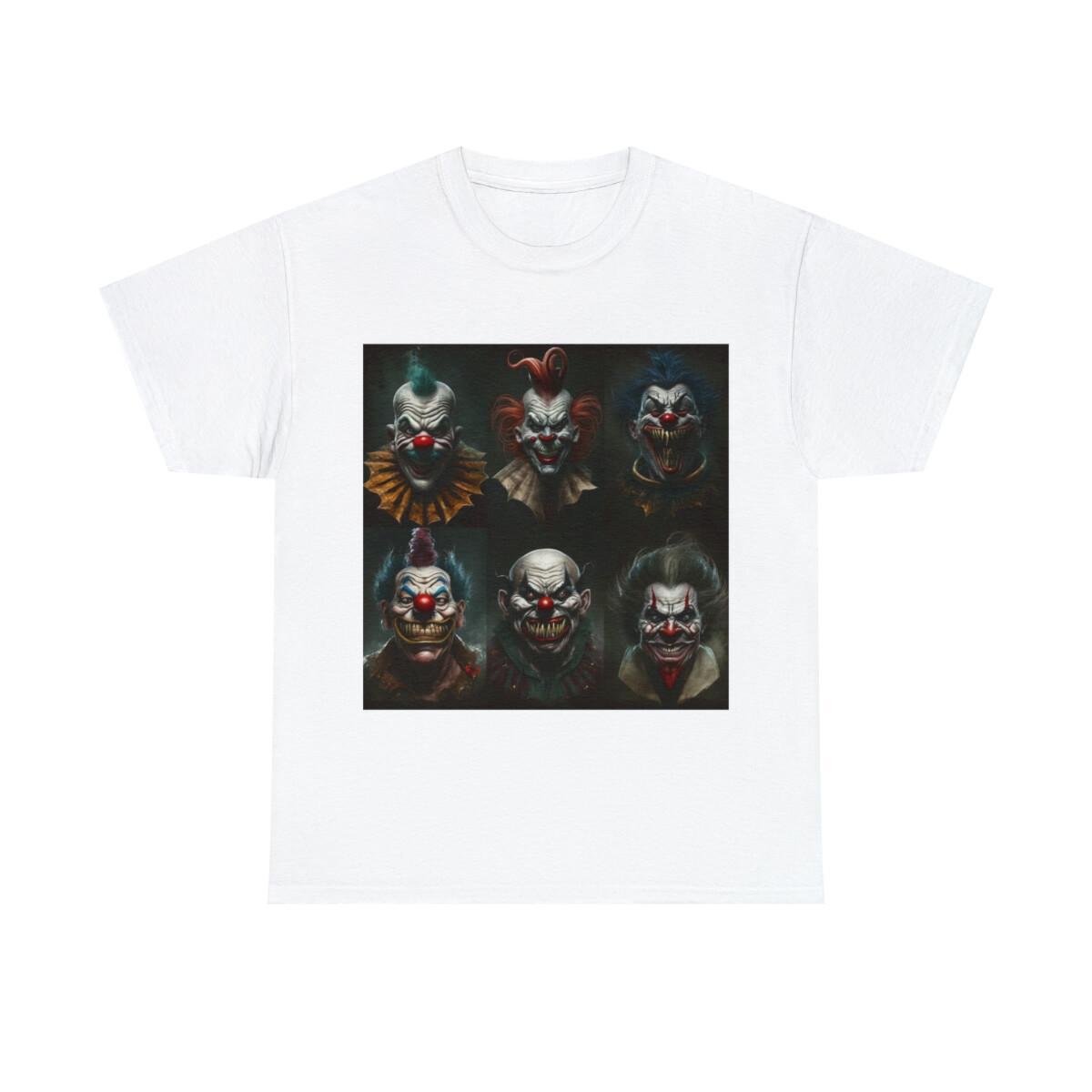 Unisex Adult T Shirt Haunted Clown Scary Horror Halloween Metal Phobia Creepy S разноцветный
