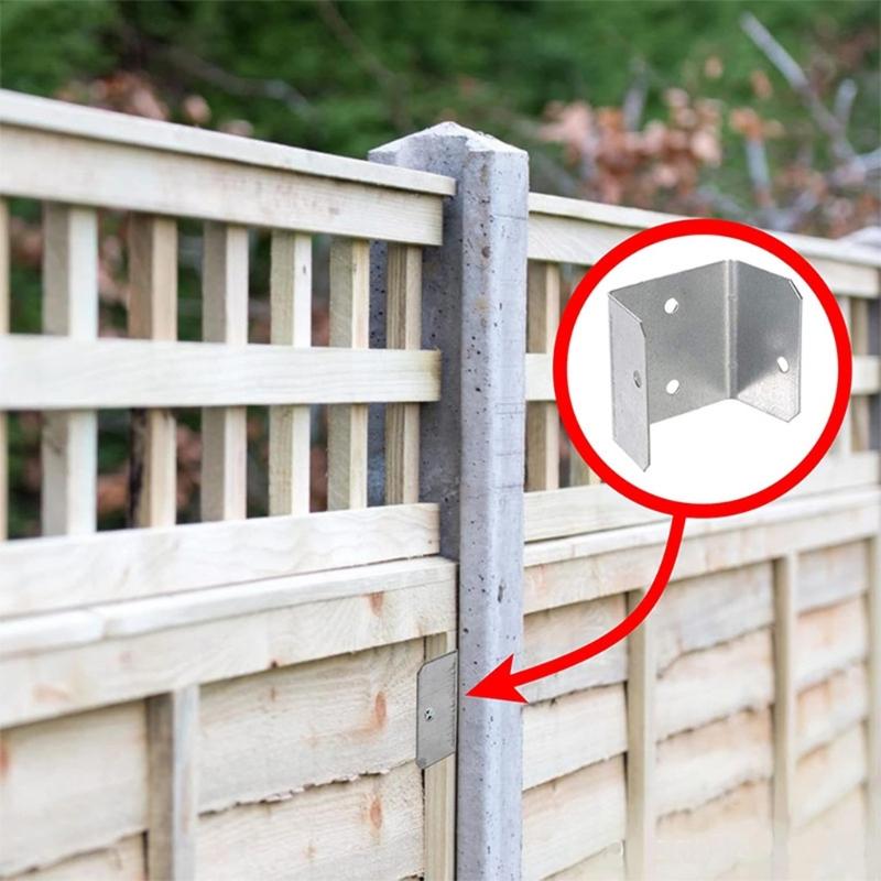 10Pcs Galvanized Steel Panel Clip   Secure Not  Corrosion multiple  Sized Windproof Fence Fasteners for Wooden Brick Posts