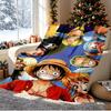 One Piece Pattern Blanket for Home Decoration, Bed, Sofa, Car Travel, Camping, Suitable for All Seasons, Birthday Christmas Gift