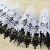 Wide White and Black Lace, 10.5 Cm Long 1 Meter, Fringed Lace Accessories DIY Curtain Skirt Clothes Fabric Accessories