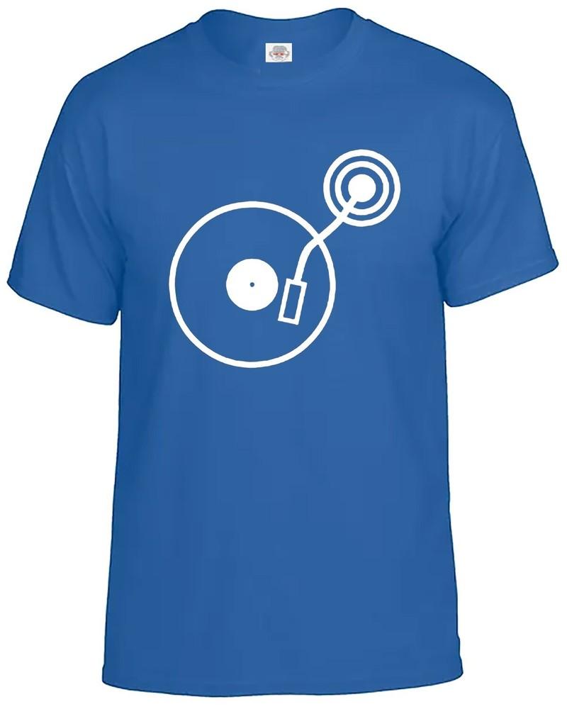 Dj Turntable Tshirt Mens Ibiza Club Party Old School Style Rave Edm Cool Top