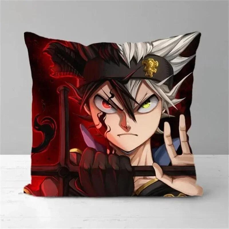 Anime Black Clover Cushion Cover Pillowcase Office Waist Cushion Case Decorative