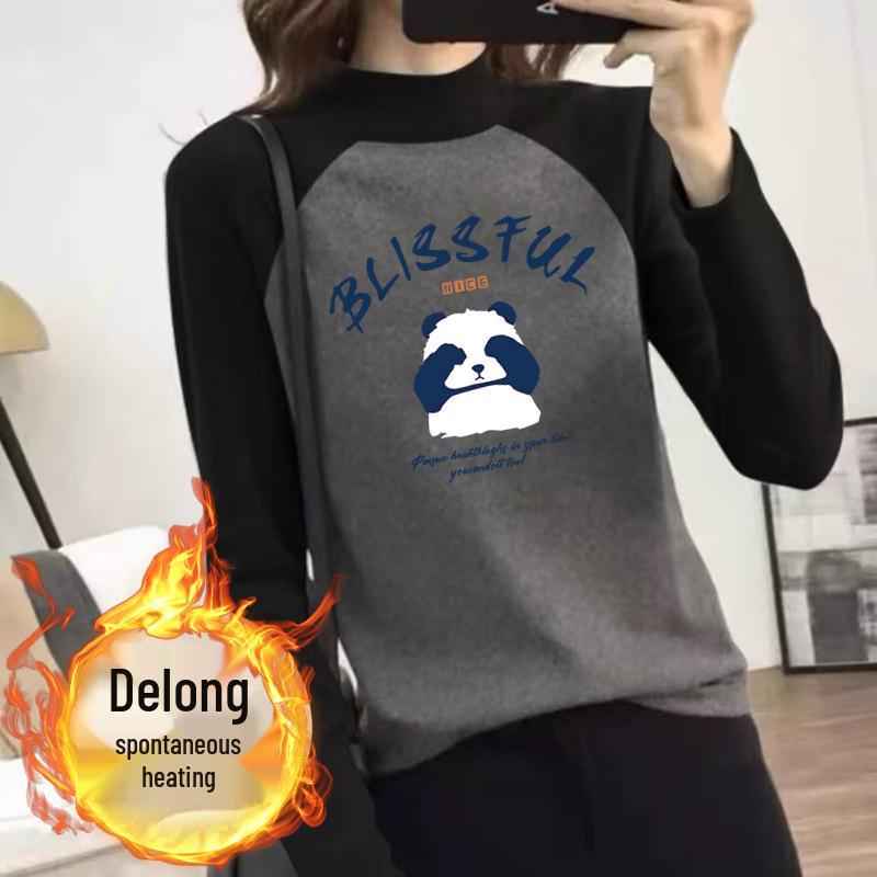 

Women s Slim Fit Raglan Color Block Velvet Long Sleeve T-Shirt L (105-115 jin)